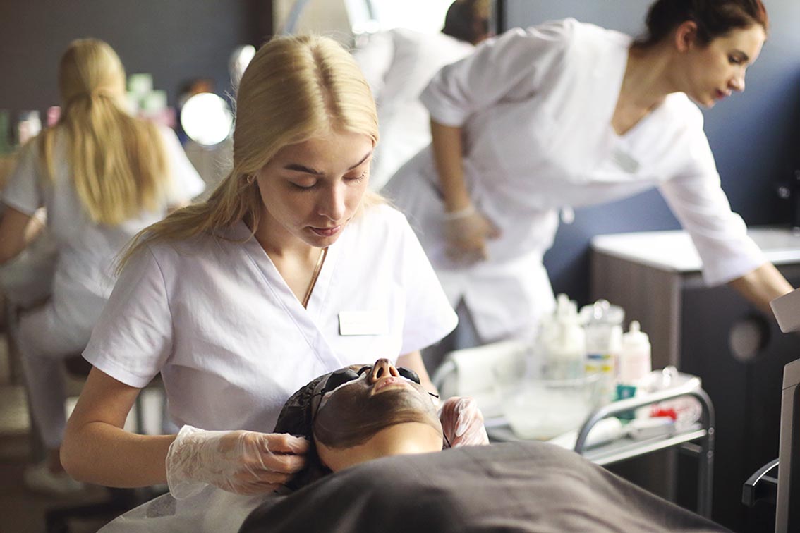 Students learning together